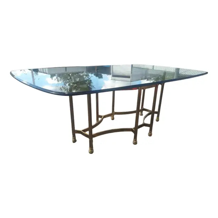 Designer beveled glass tabletop for modern interiors