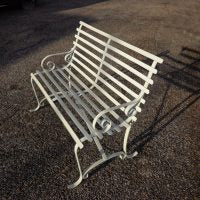 Outdoor Metal Arm Bench