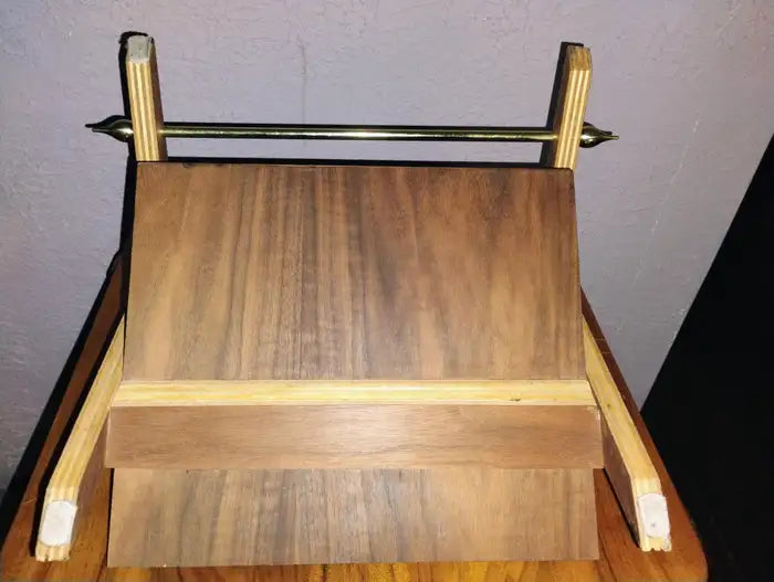 Decorative rosewood easel for framed artwork