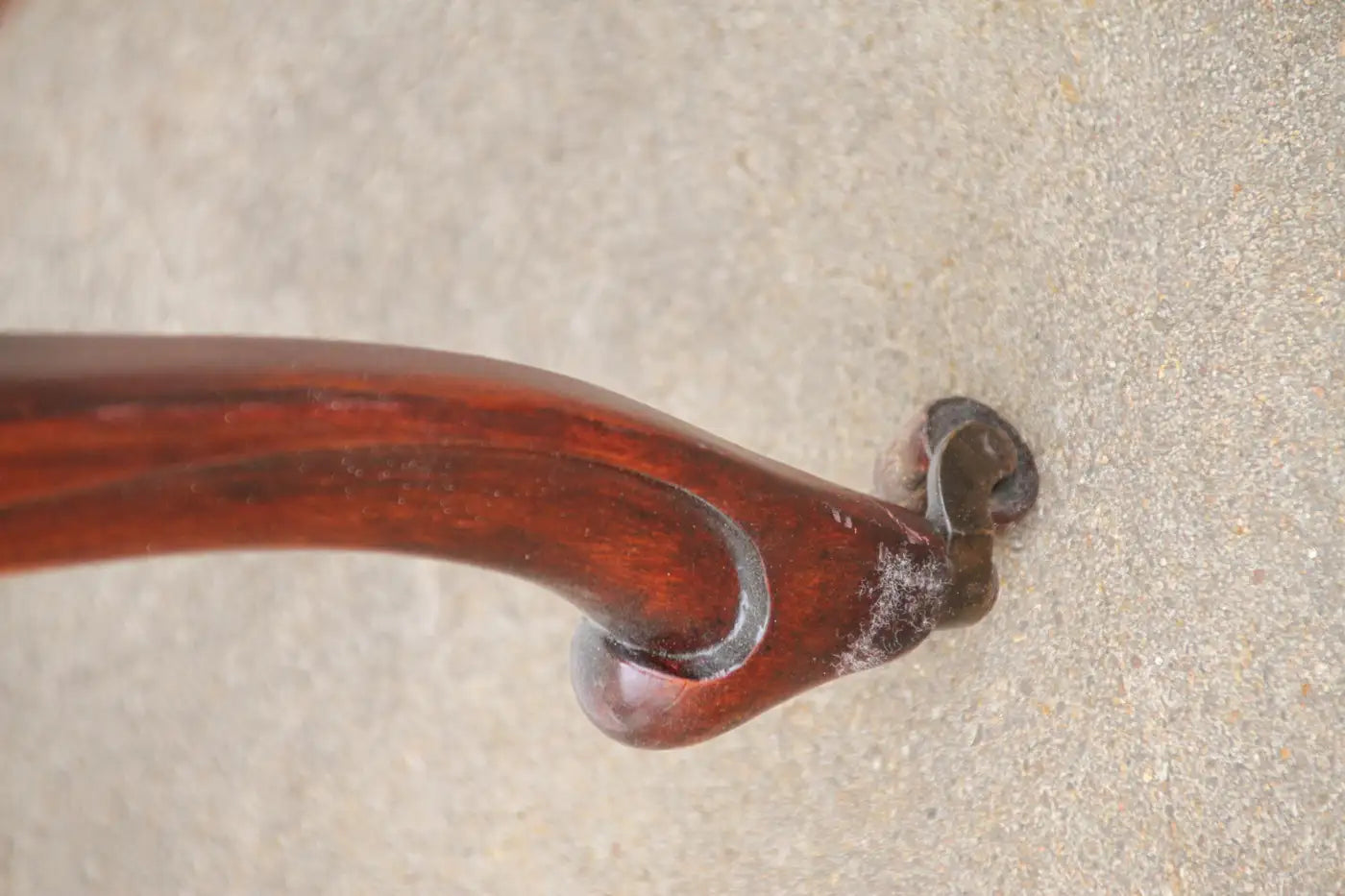 Victorian barrel back chair with carvings