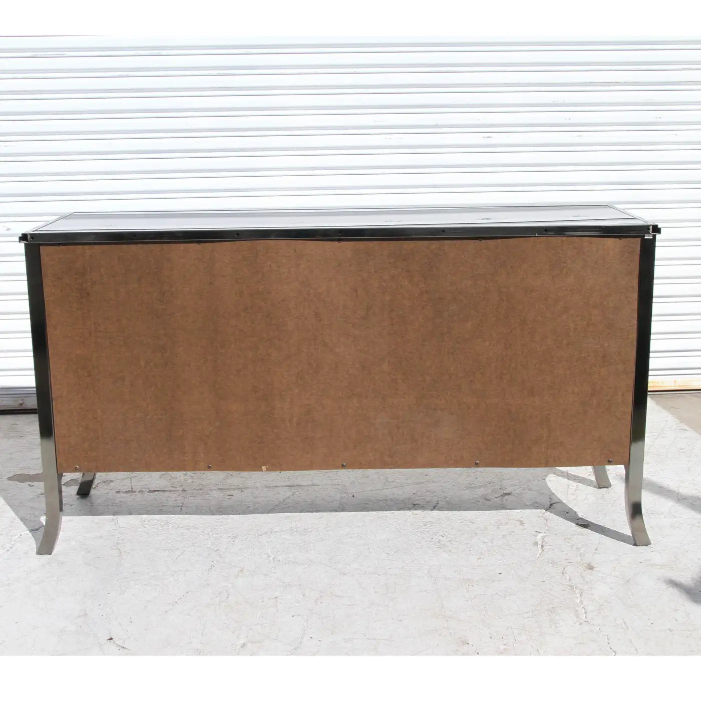 Sleek walnut mid-century credenza