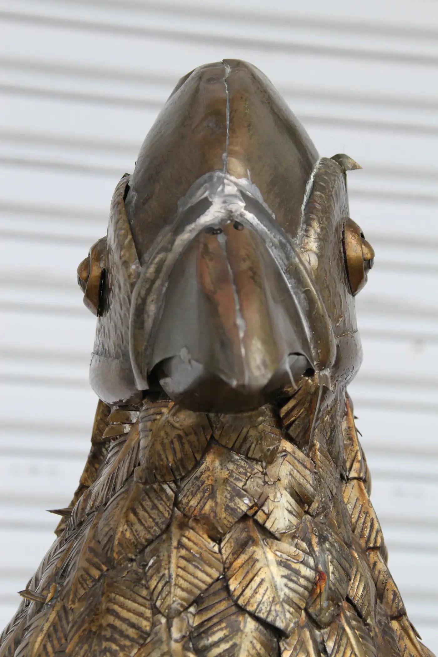 Beautiful 5FT Bustamante signed bird sculpture