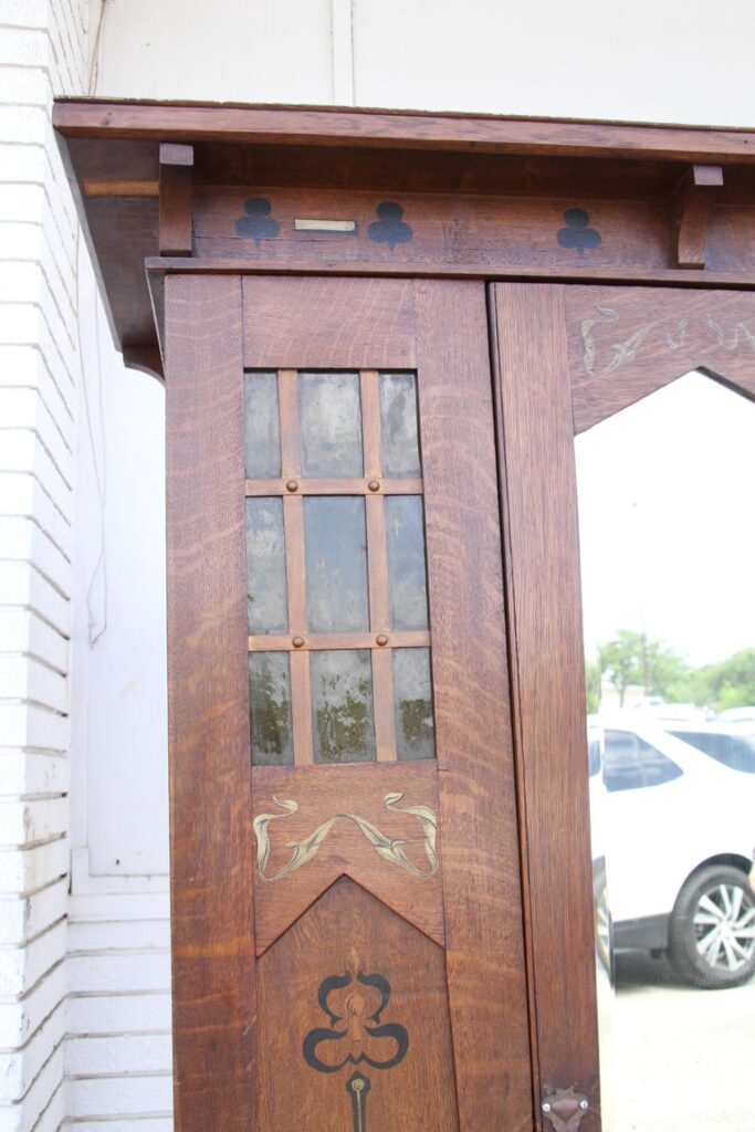 Solid wood Arts and Crafts oak wardrobe
