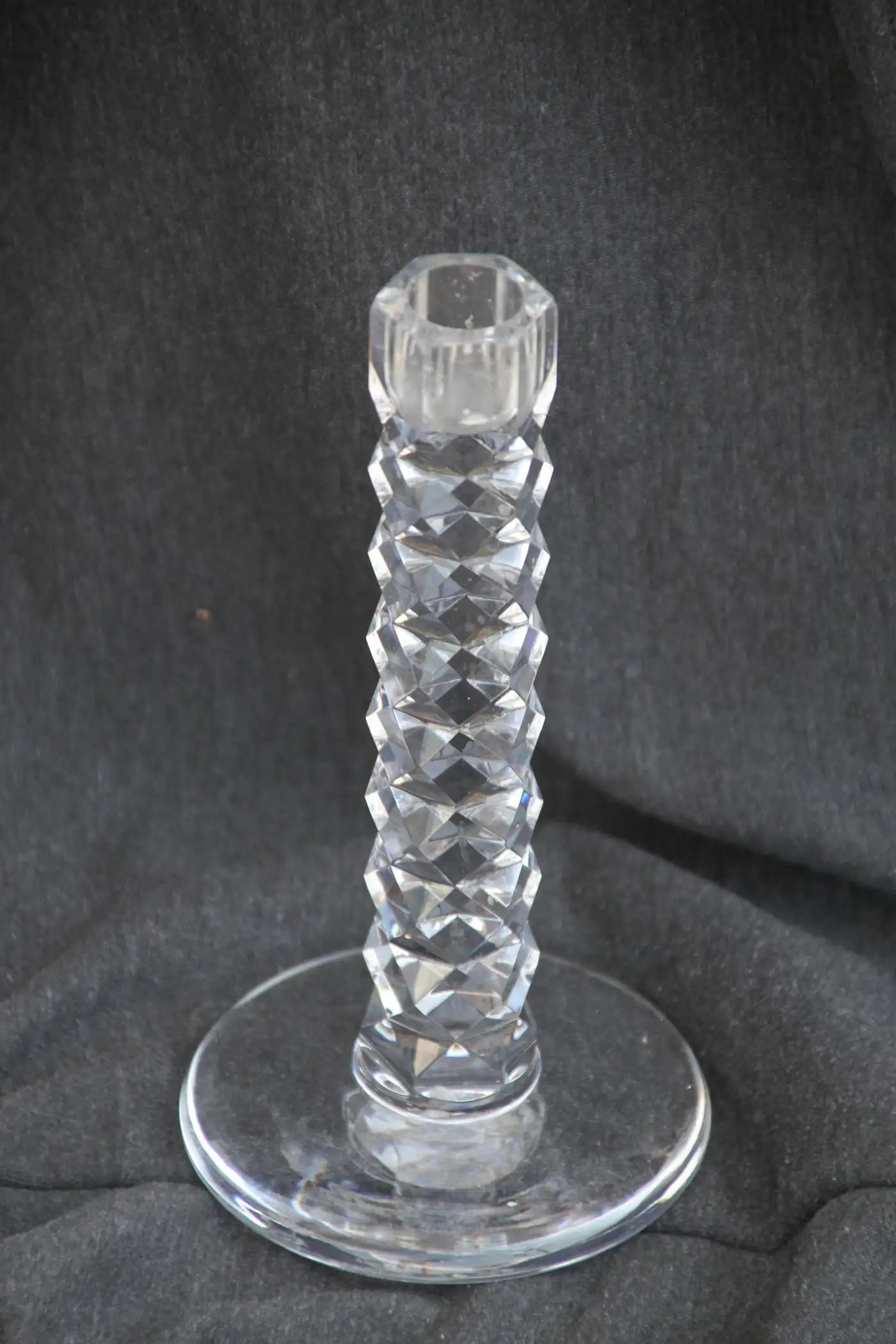 Decorative Orrefors crystal candleholder set