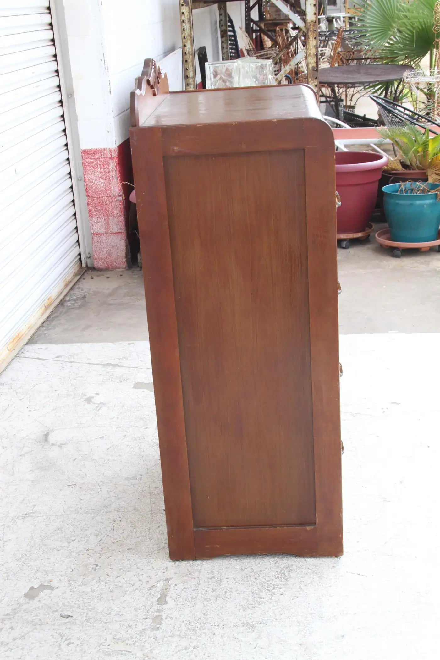 Vintage waterfall style chest of drawers