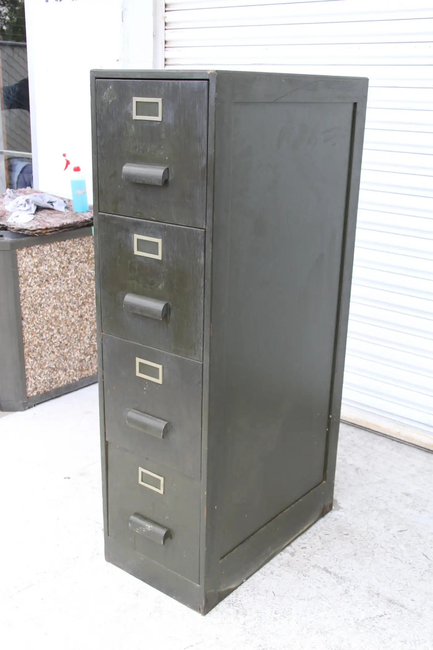 Painted storage file cabinet with 4 drawers