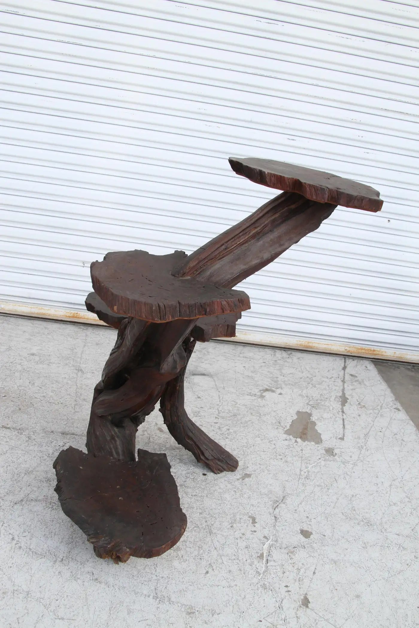 Wooden plant stand with 3 tiers for display