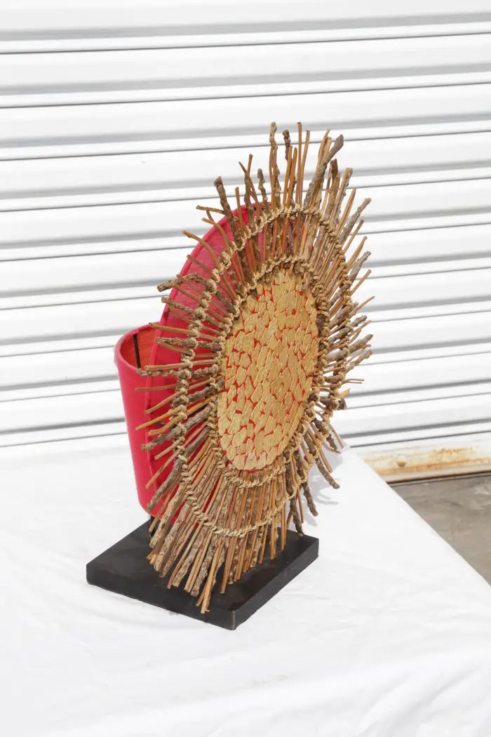 Handcrafted bamboo table lamp for eco-friendly home decor