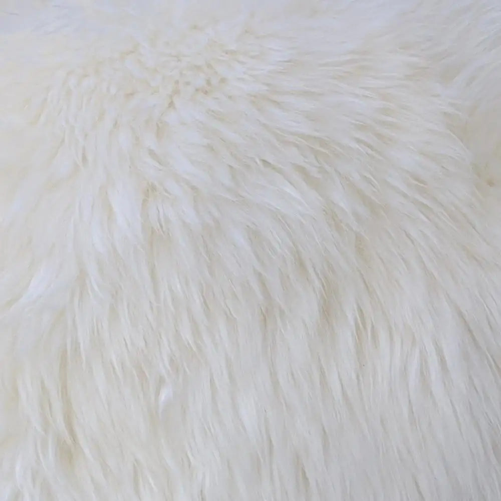 Luxurious New Zealand sheepskin ottoman
