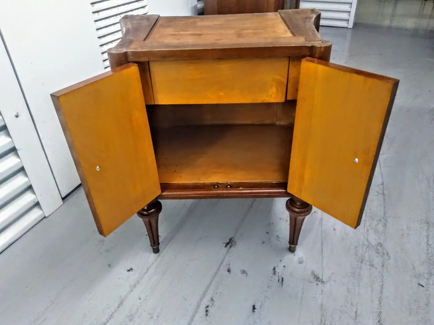 Marble top French commode nightstands