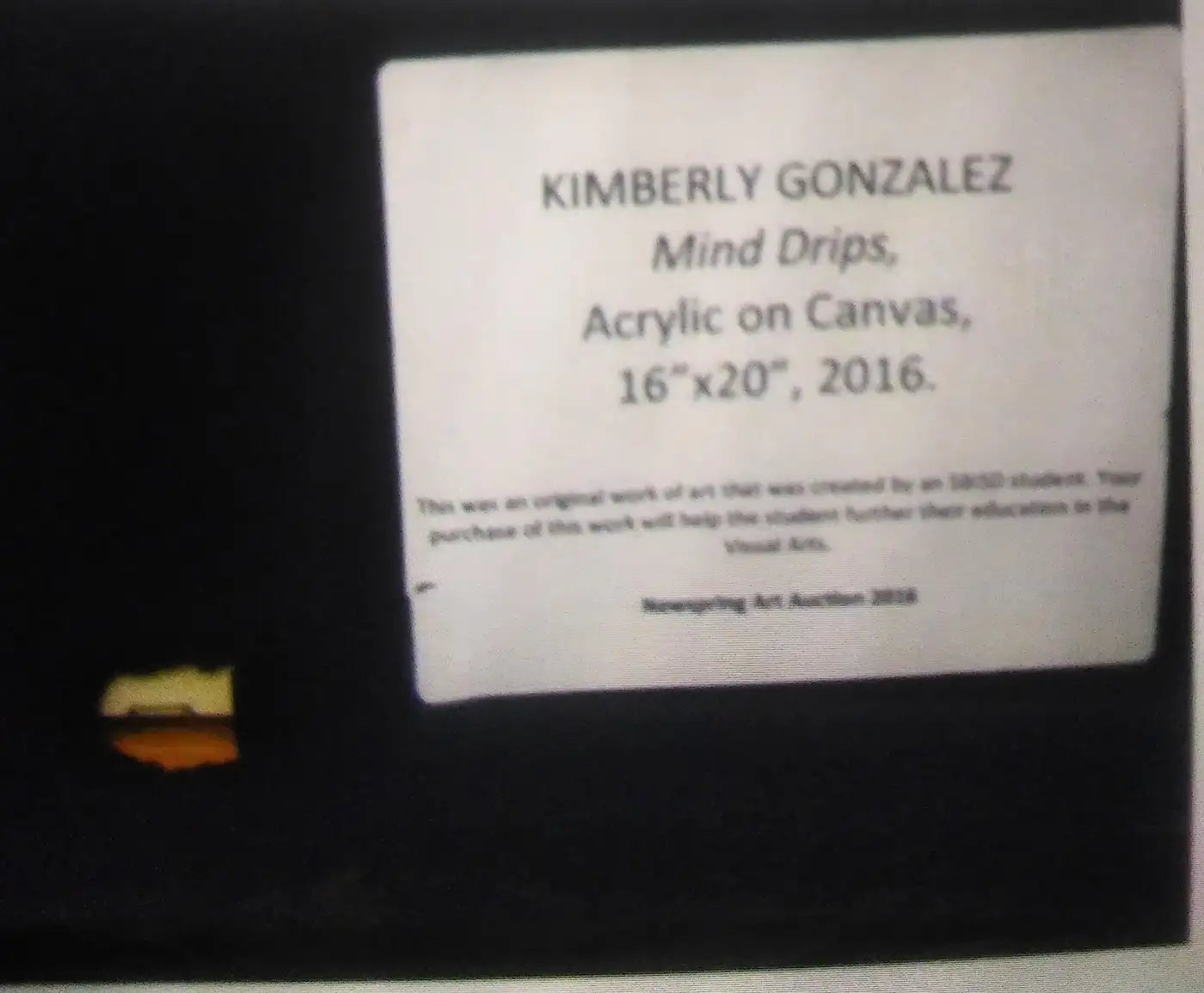 Vibrant Kimberly Gonzalez acrylic on canvas