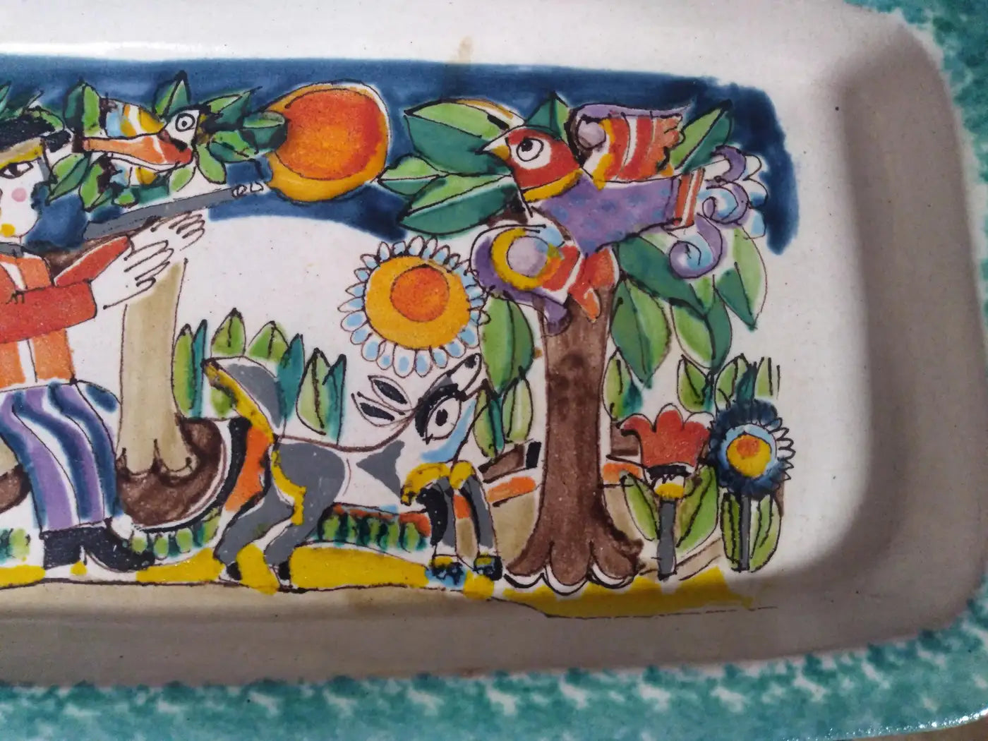 Vintage ceramic serving dish by Giovanni De Simone