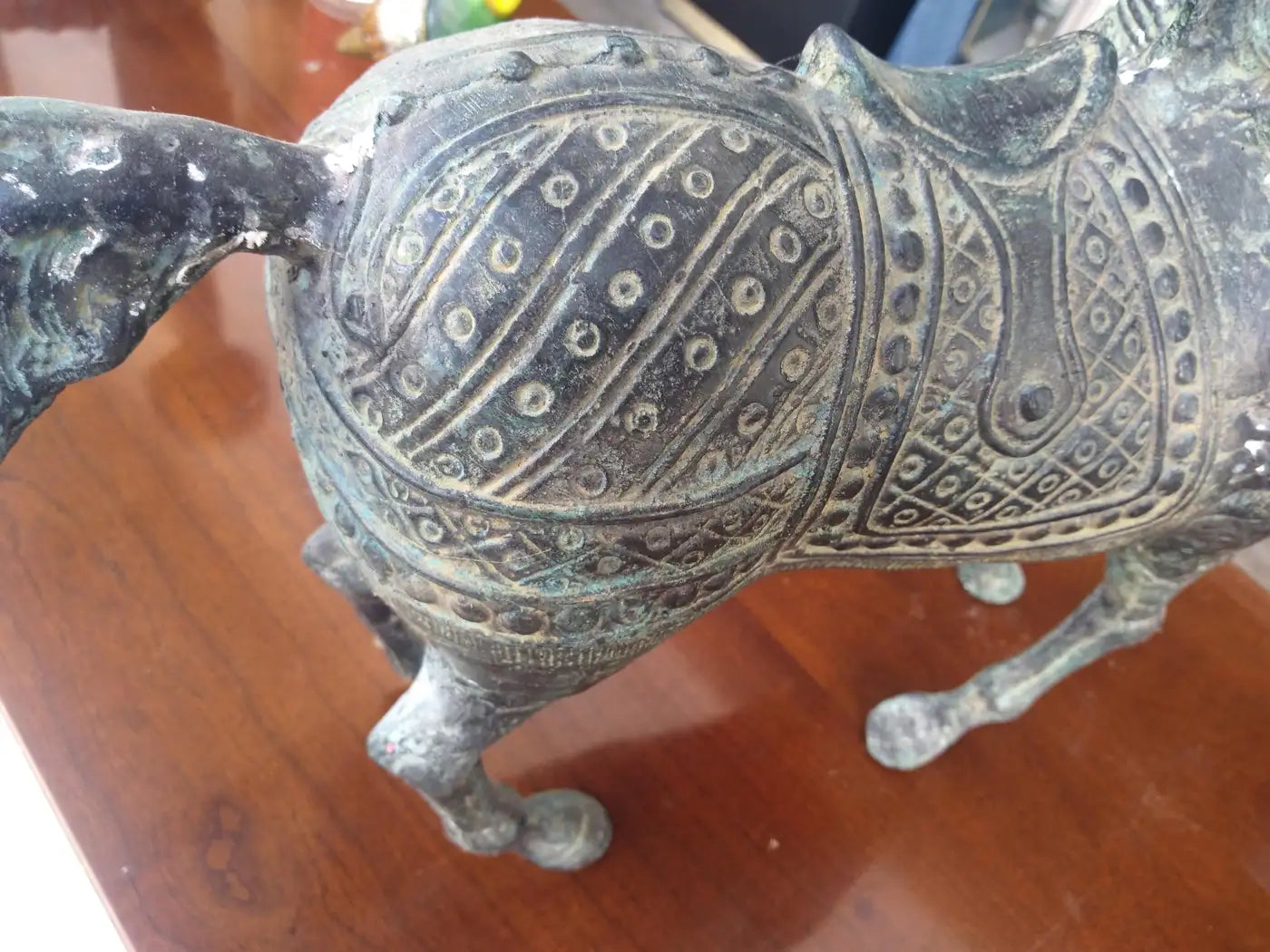 Detailed Japanese bronze horse decor piece