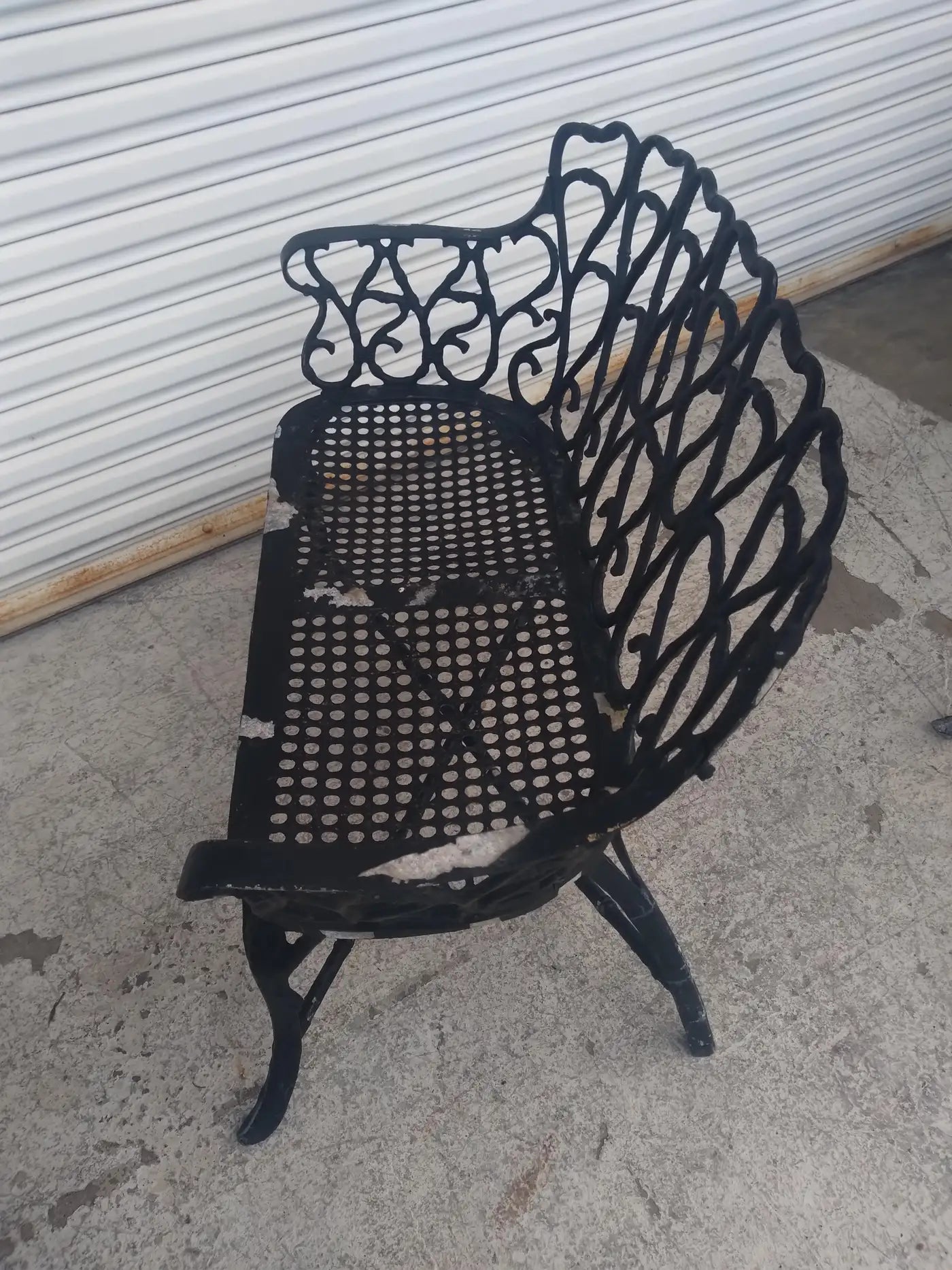 Durable cast aluminum bench for garden or patio