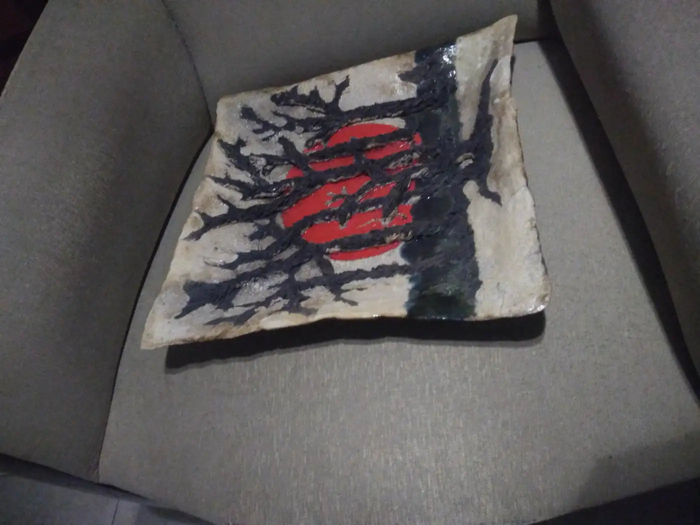 Artistic Bruny Graves Raku wall plate