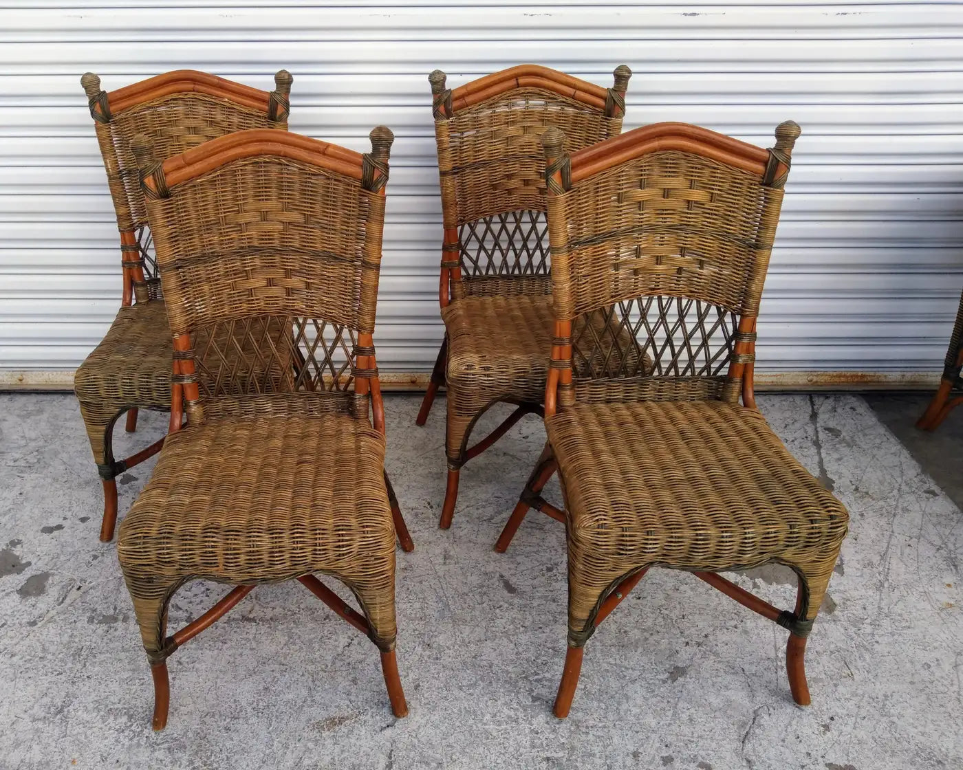 Eco-conscious handwoven bamboo dining furniture