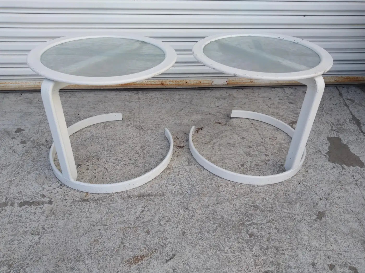 Russell Woodard Cantilever Horseshoe Tables
