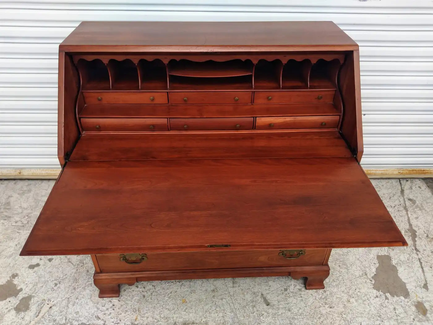 Traditional 4 drawer secretary desk in cherry wood