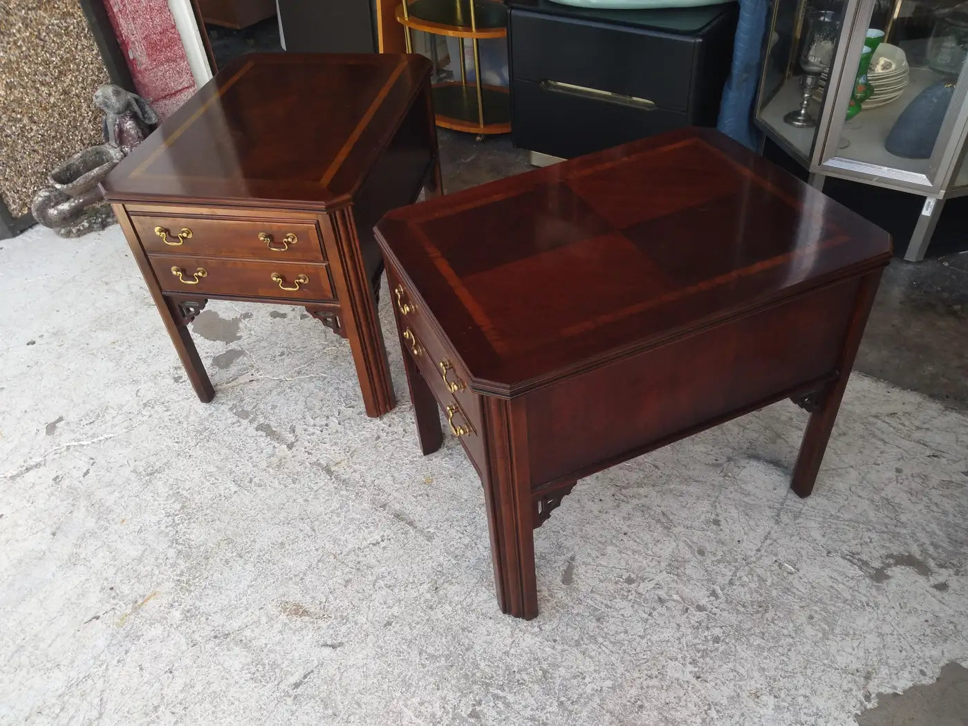 Mahogany Chippendale end table from Lane