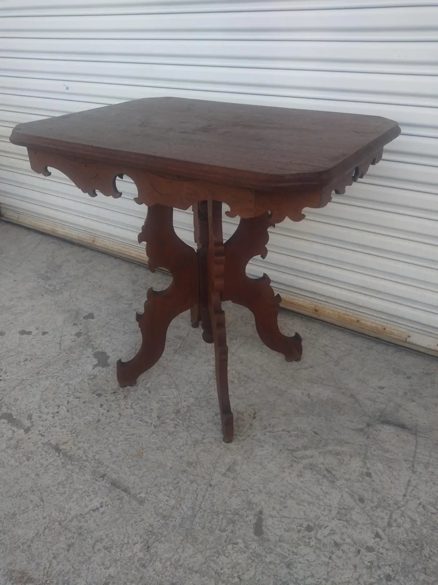 Solid wood Eastlake style side table