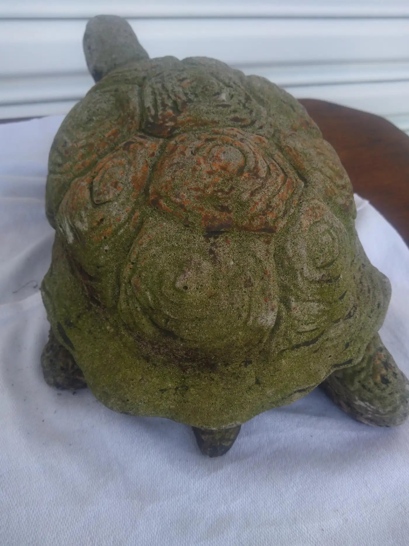 Stone turtle sculpture for home or patio display