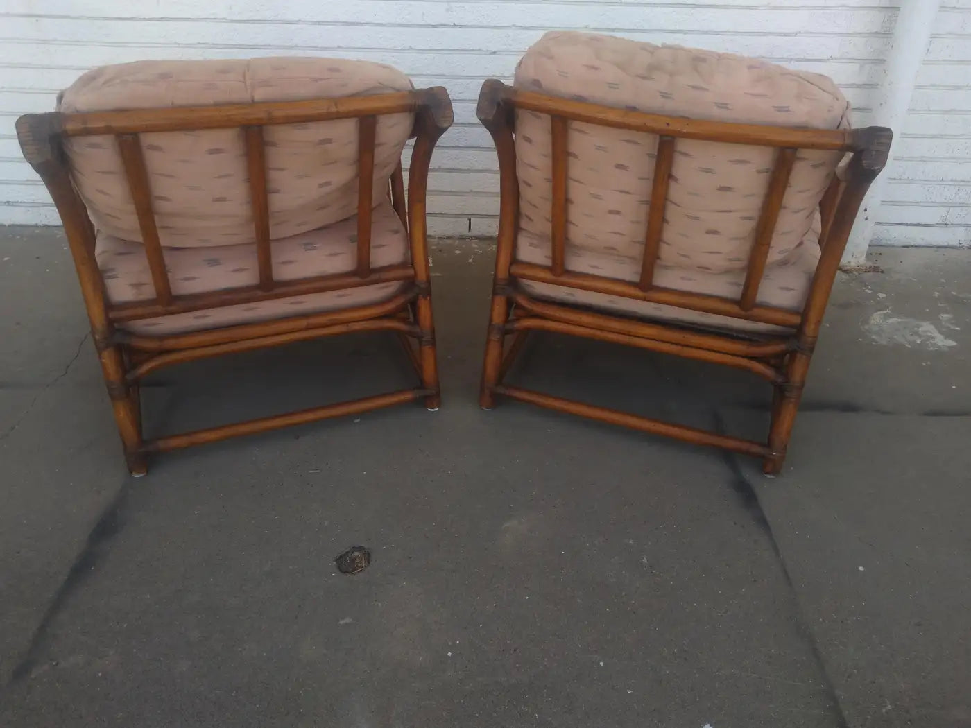 Ficks Reed bamboo lounge chairs in Boho chic style
