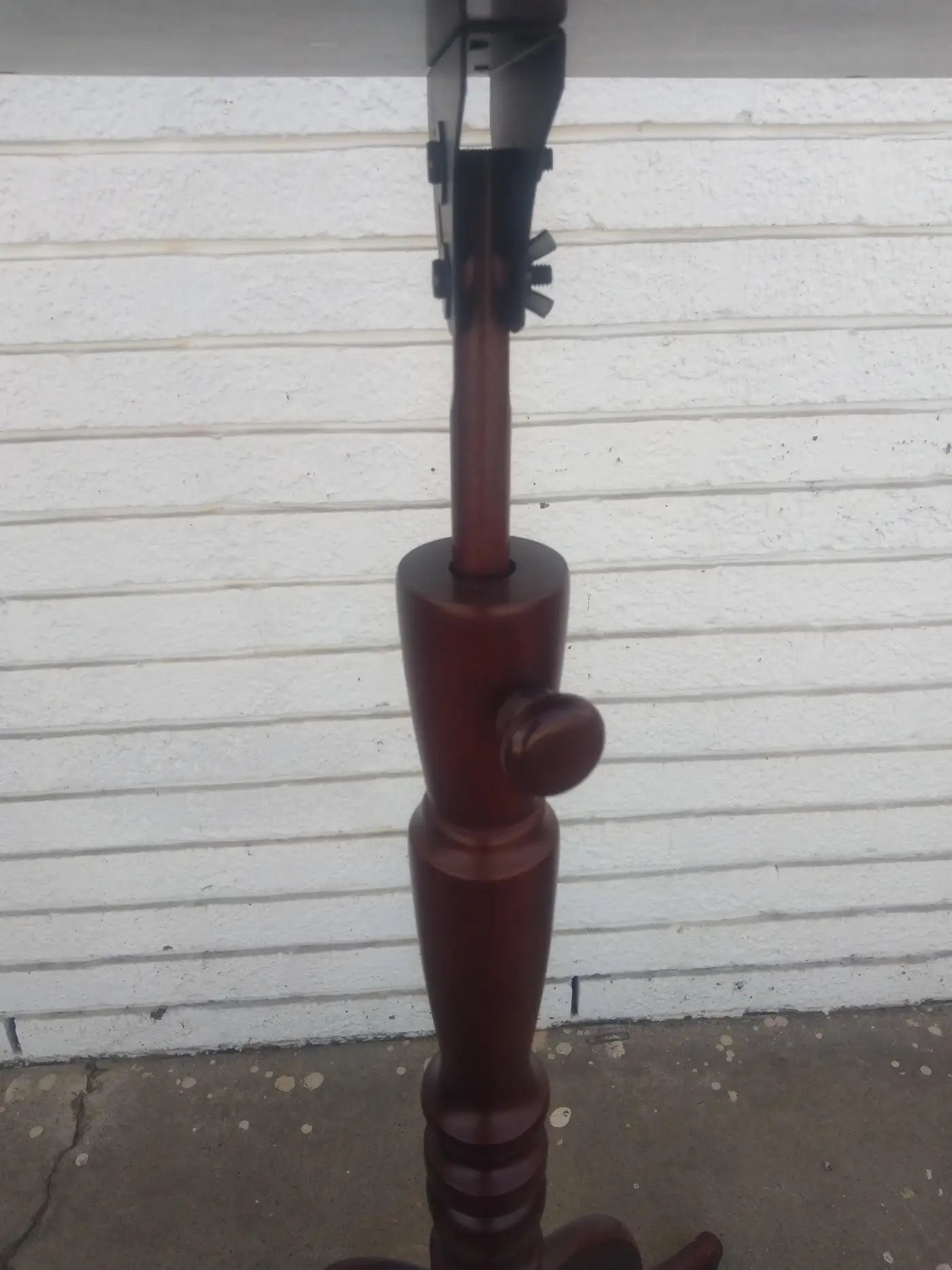 Mahogany podium with sleek adjustable lectern design