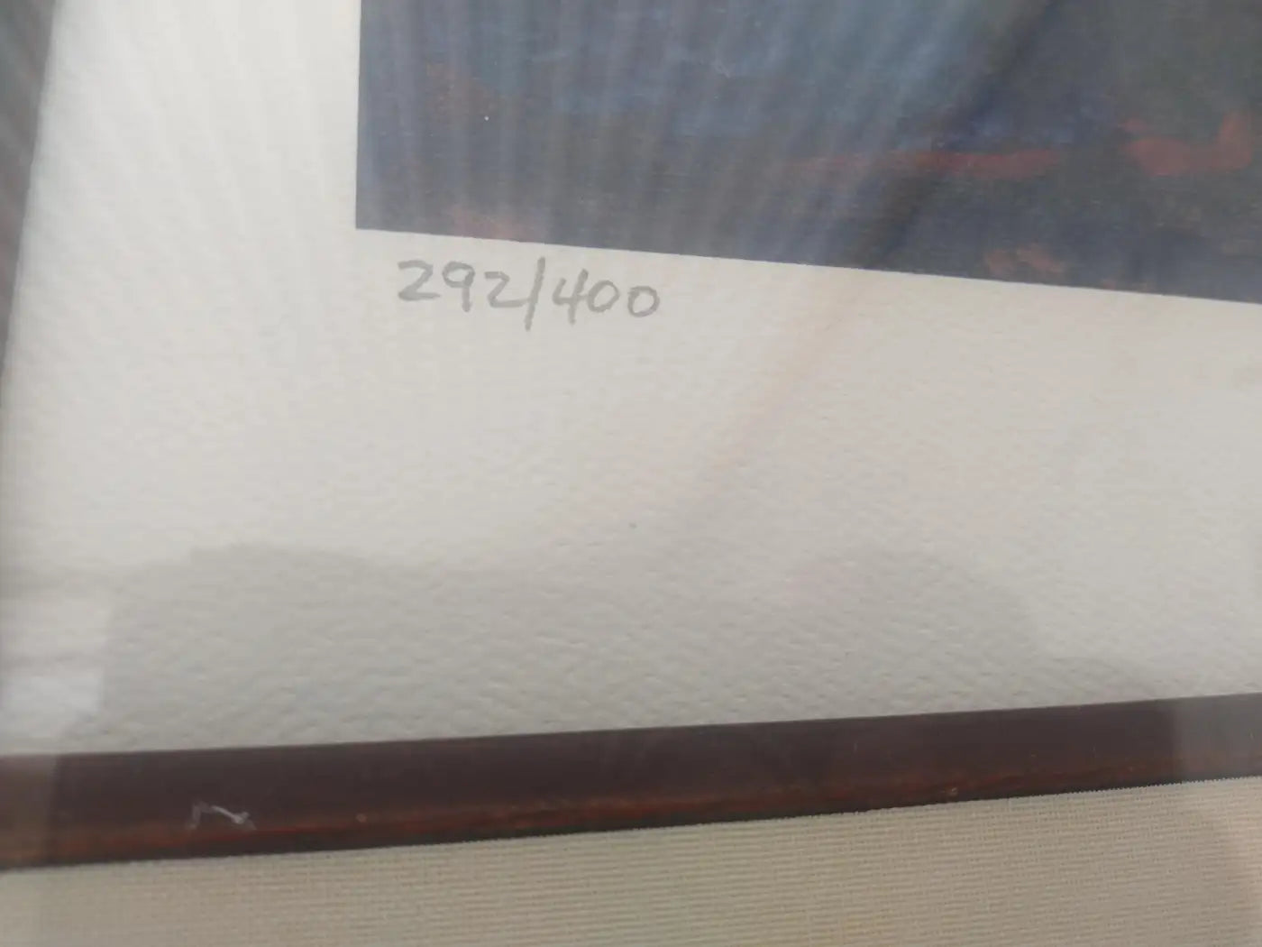 Framed C. Bergman landscape lithograph artwork