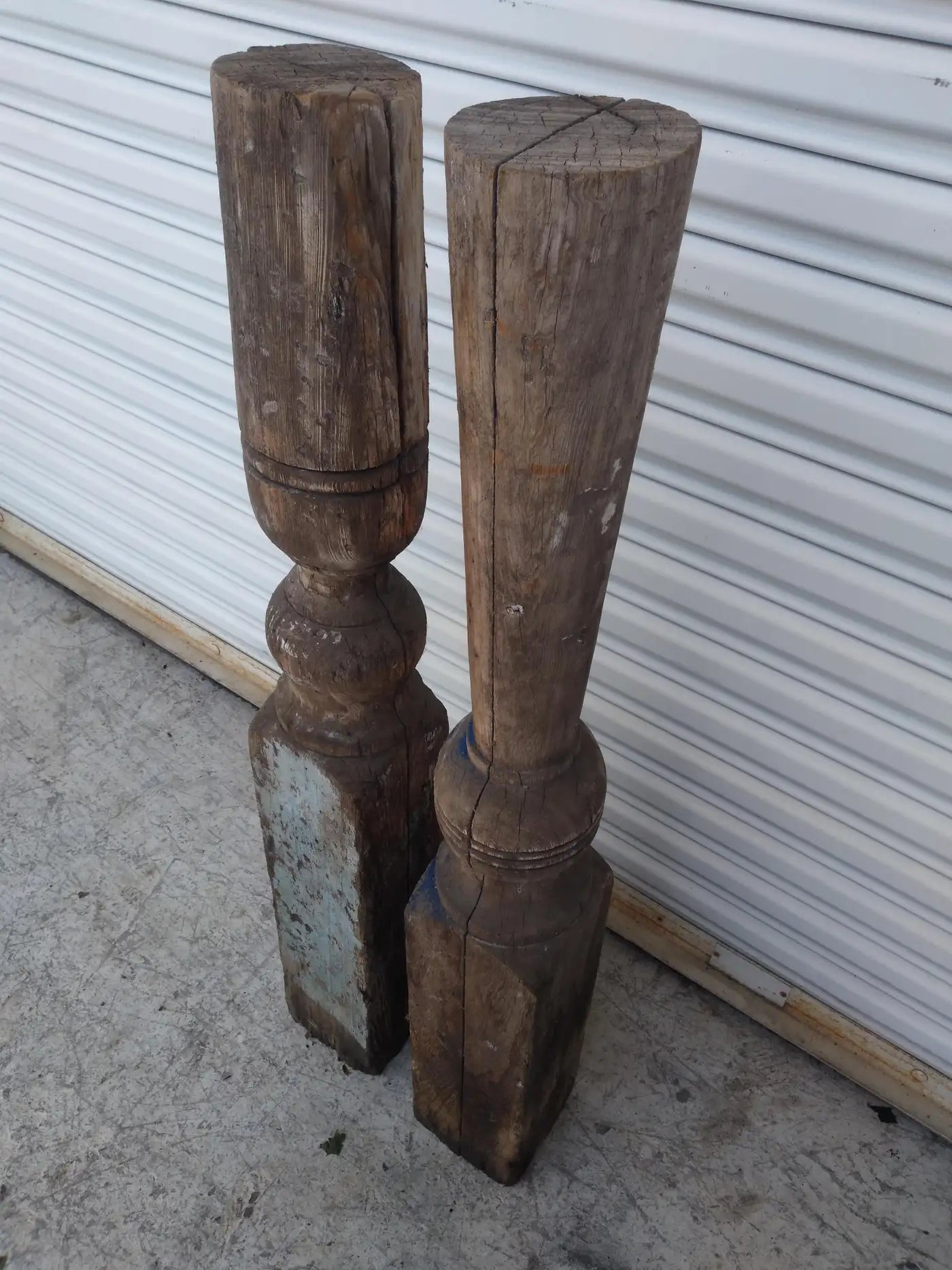 Decorative wood pier posts for vintage restoration