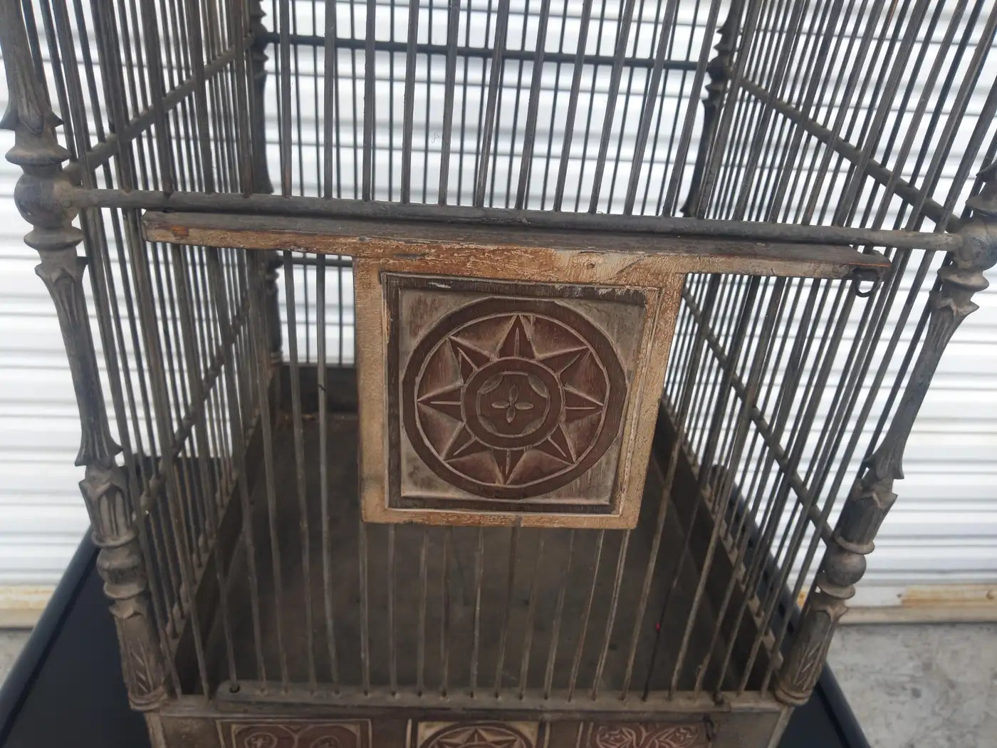 Rustic large metal bird cage, perfect for home decor