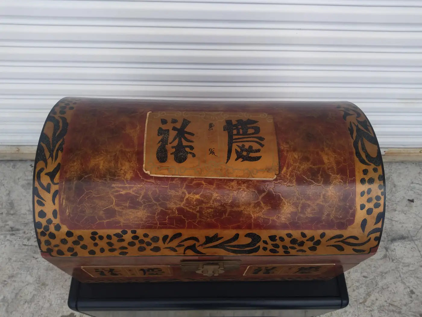 Elegant hand-painted Asian storage chest for decor