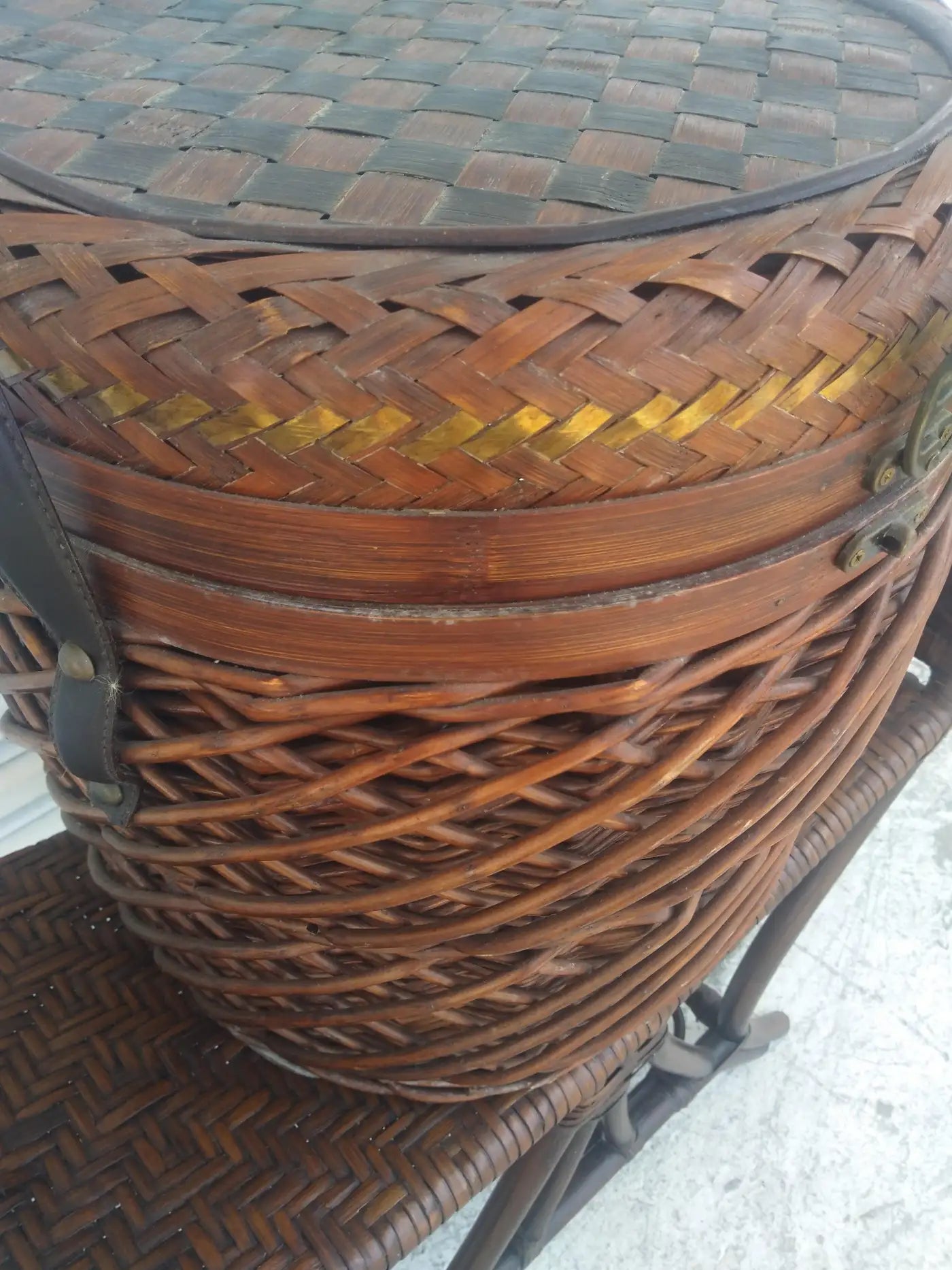 Rustic handwoven basket for home organization