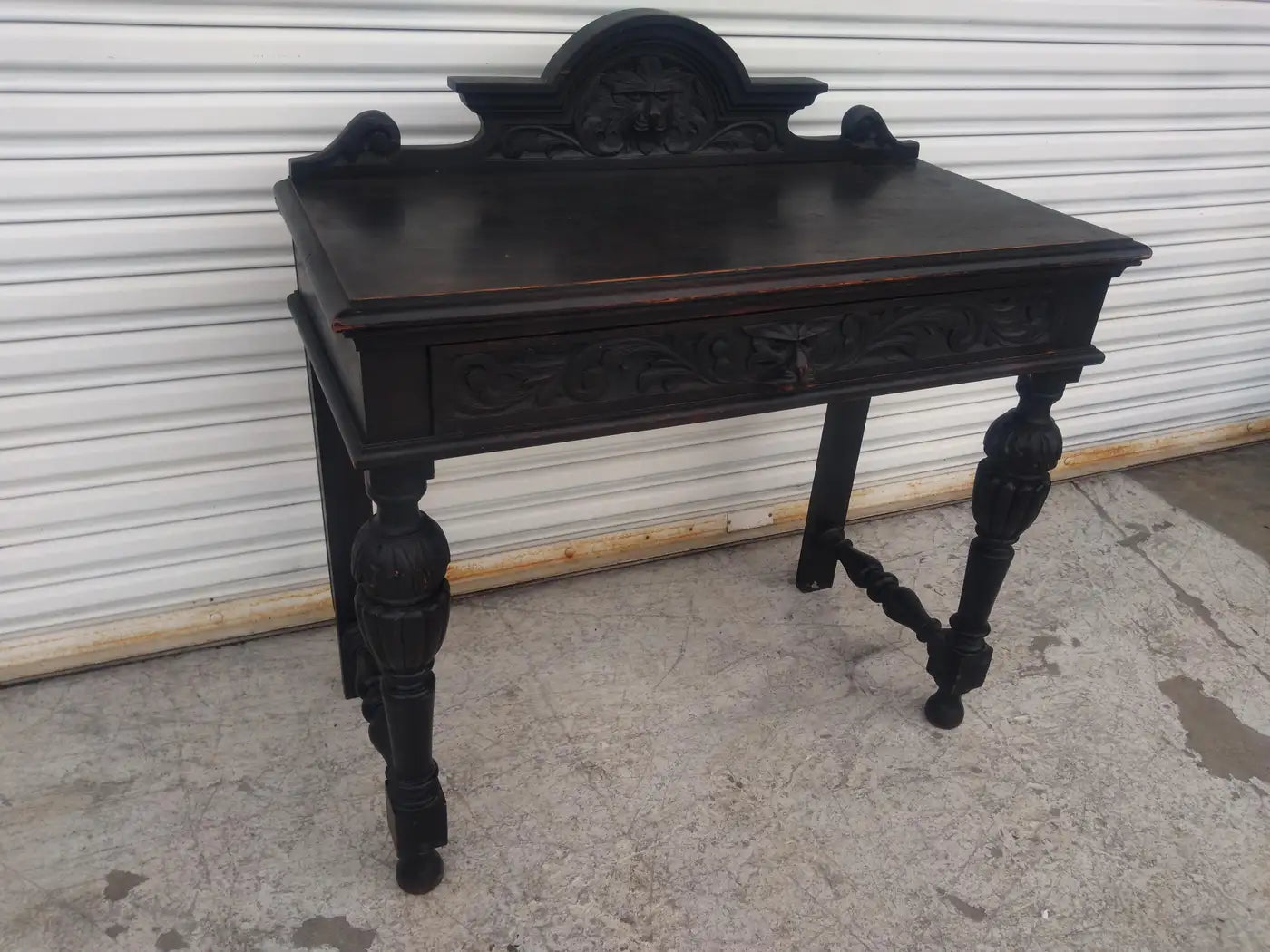 Hand-carved Tudor desk from the 1800s