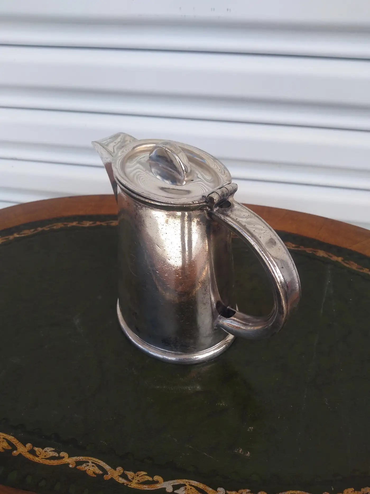 Victorian silver plated milk pitcher