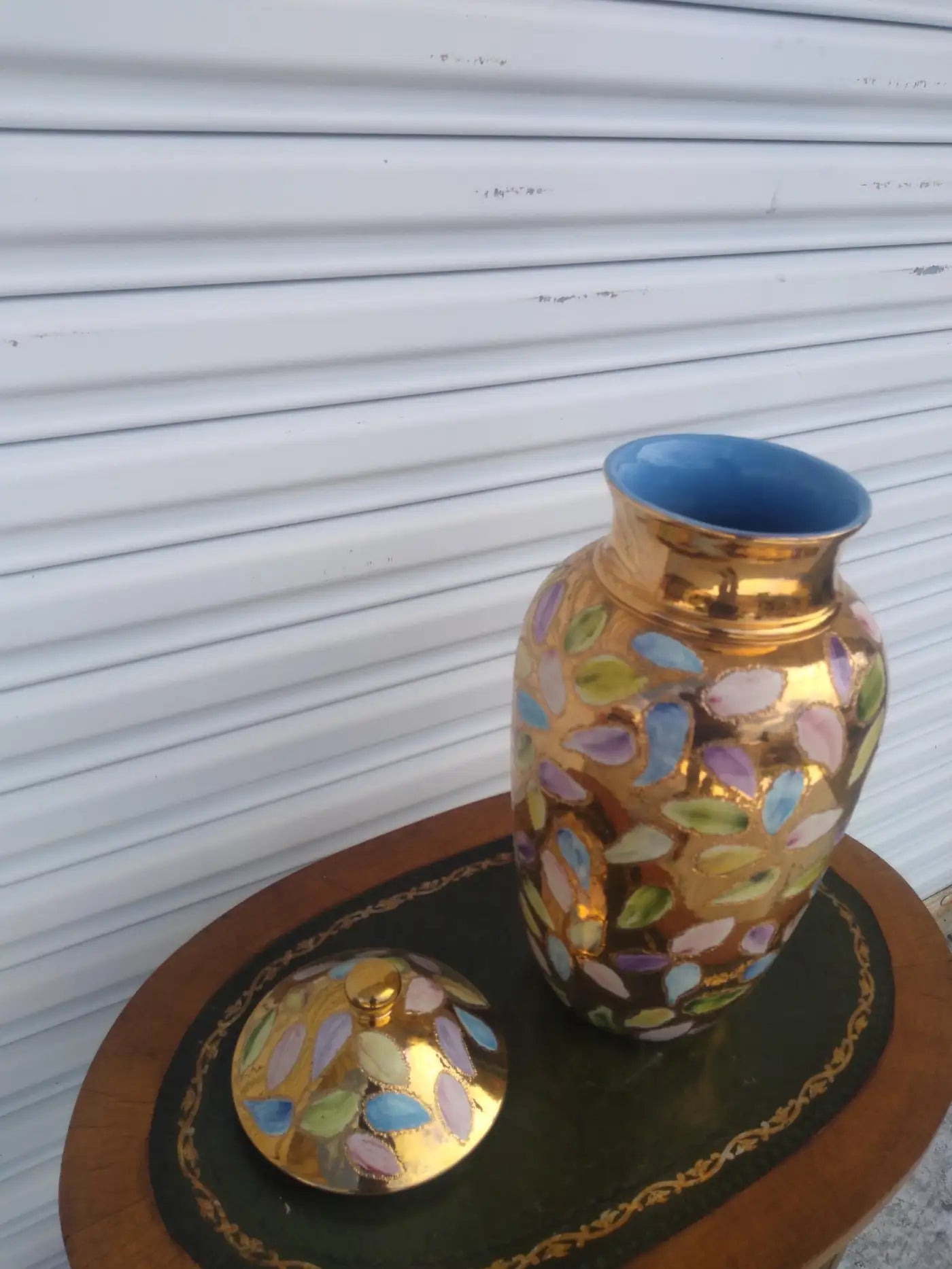 Large decorative ceramic ginger jar
