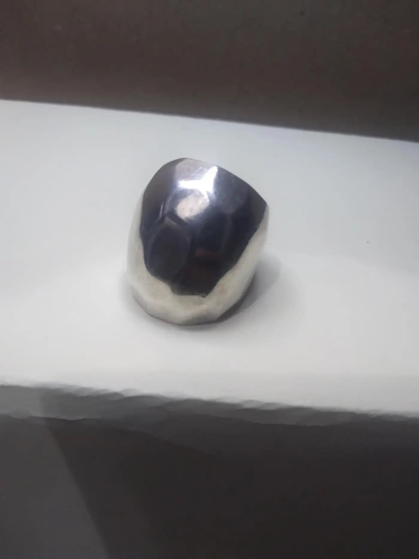 Size 6.5 sterling silver dome ring with shiny finish