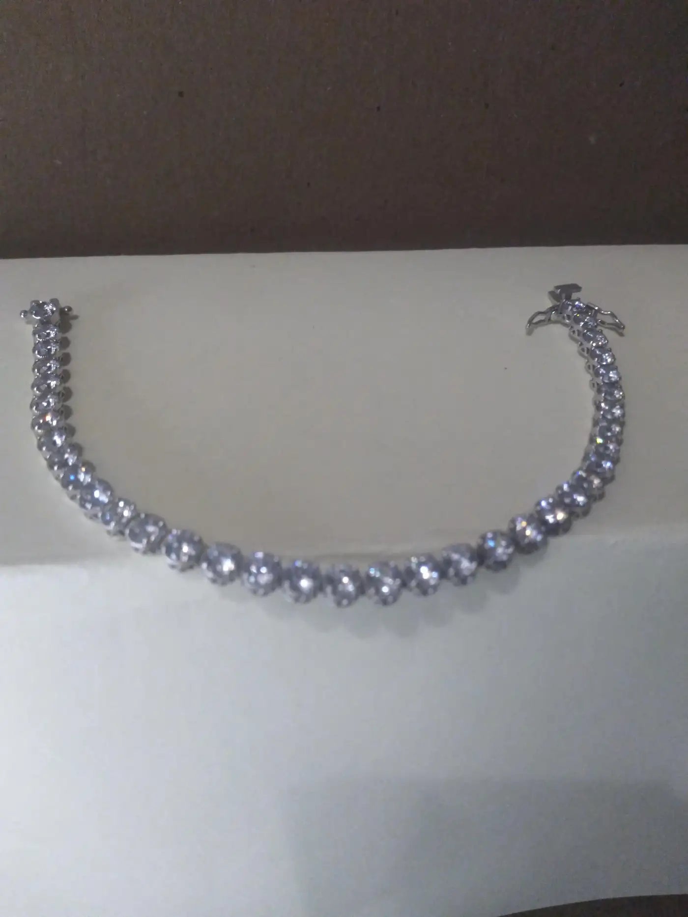 Beautiful vintage CZ tennis bracelet in sterling silver