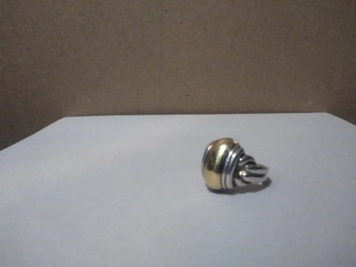 James Avery 14k gold and silver ring with double band design