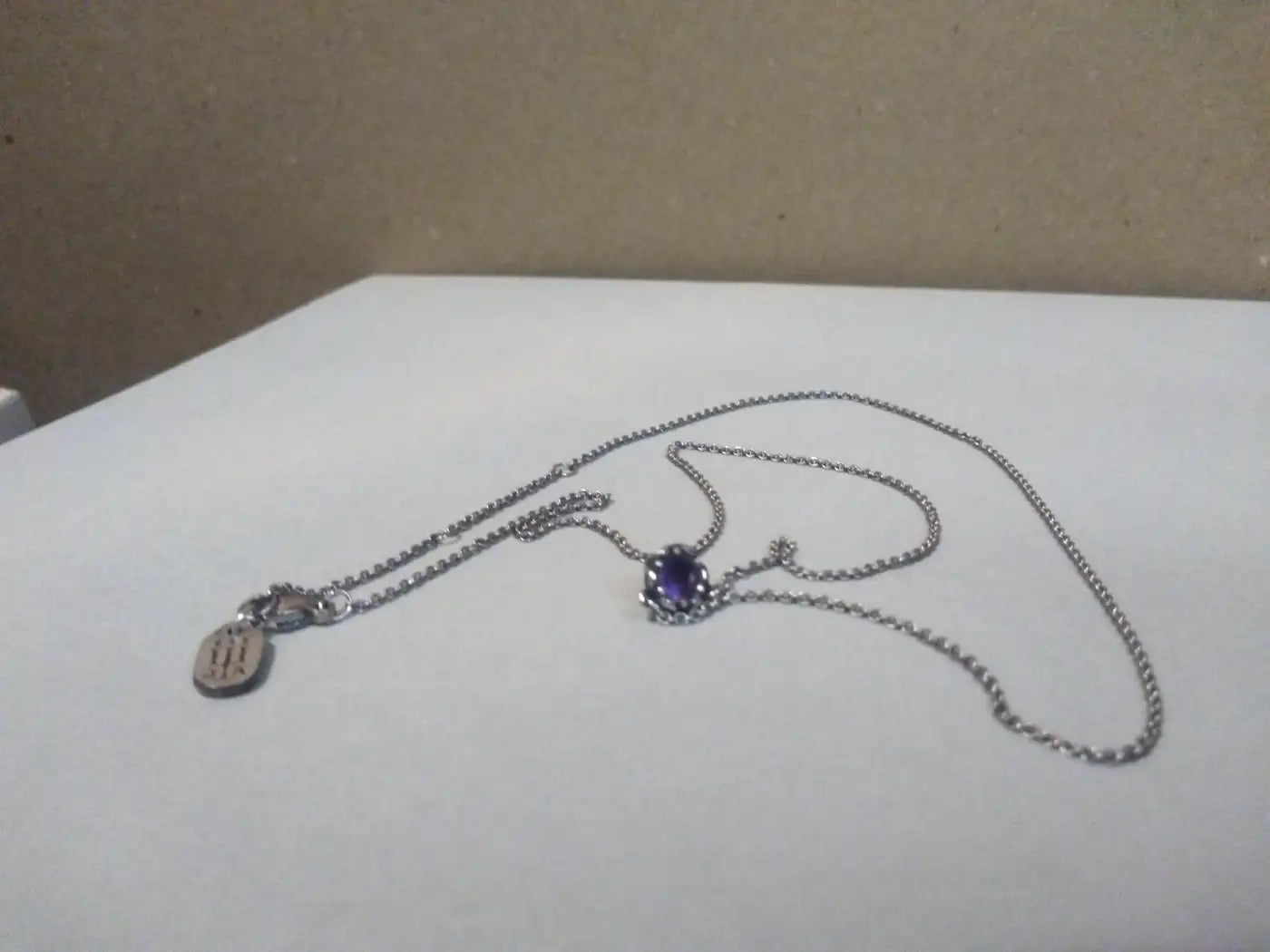 James Avery designer silver chain with gemstone pendant