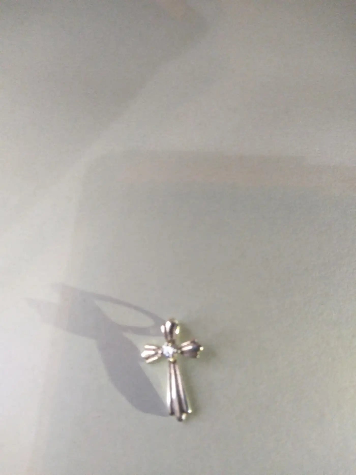 Sterling Silver Cross Pendant with CZ Setting