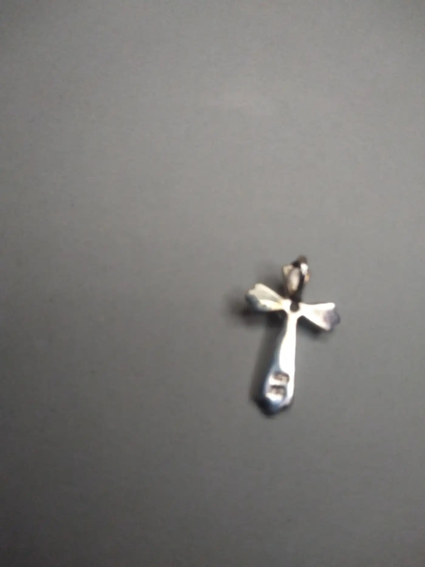 Christian silver pendant with CZ setting