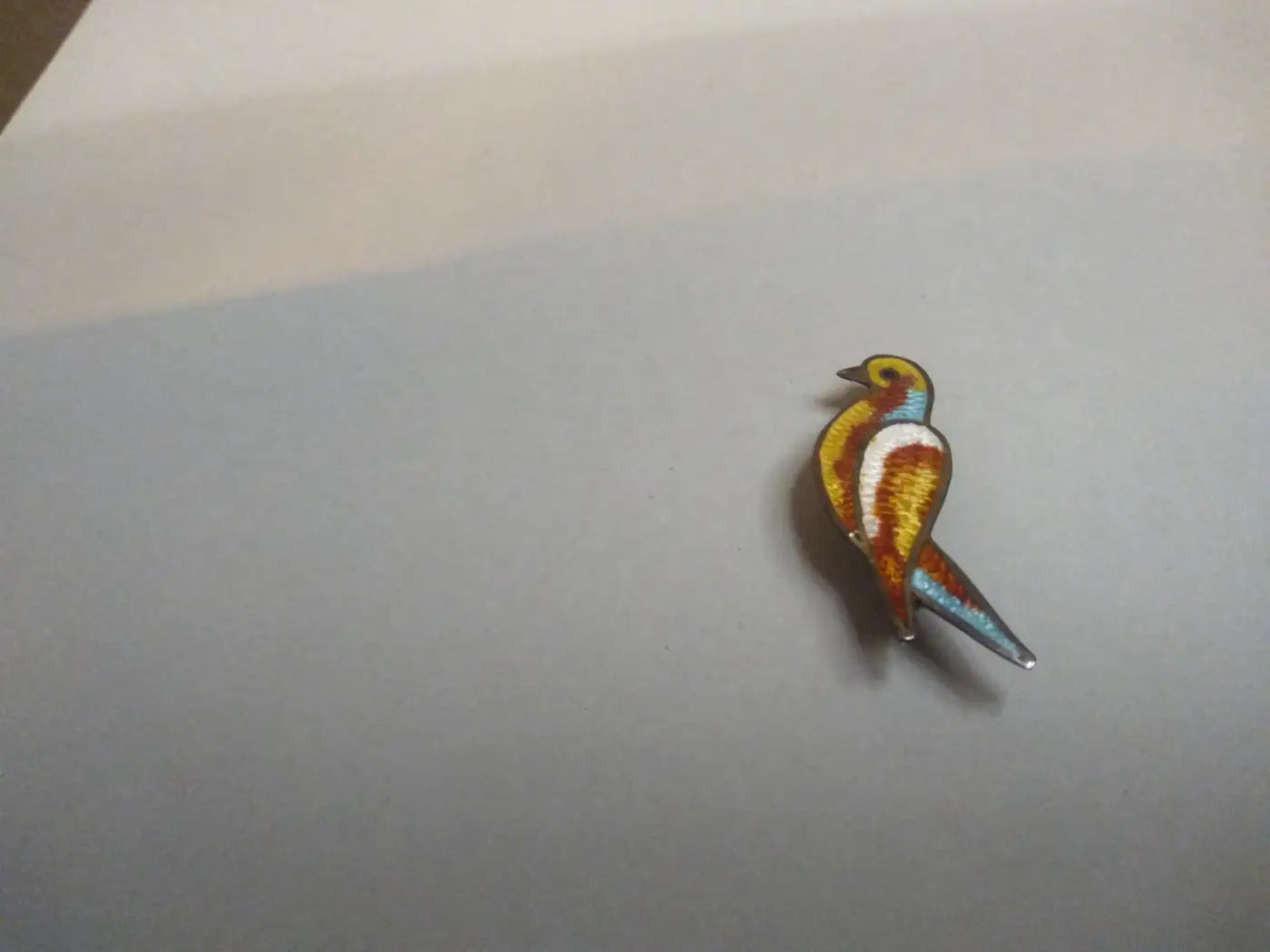 Vintage silver parrot jewelry piece