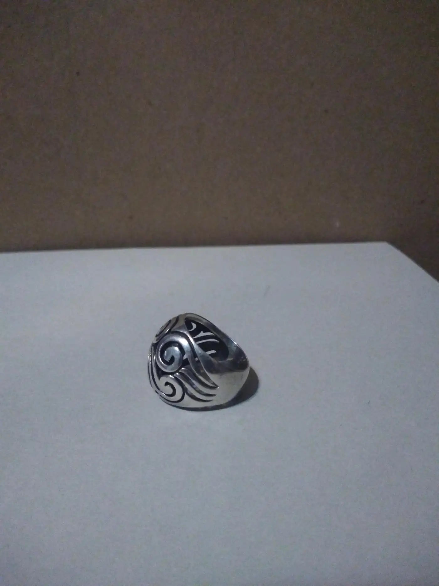 Elegant filigree ring in dome shape by James Avery