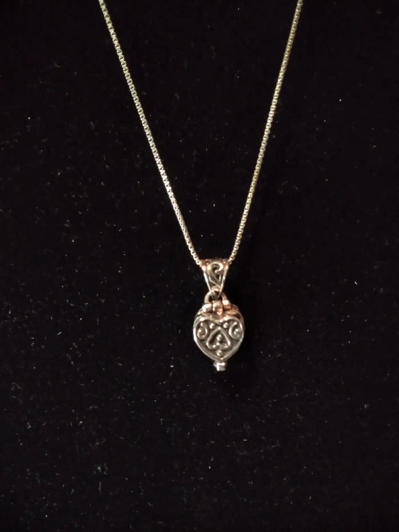 Sterling silver photo locket necklace