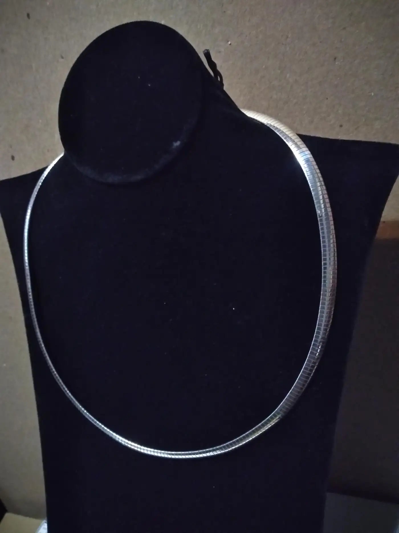 Silver omega necklace for women