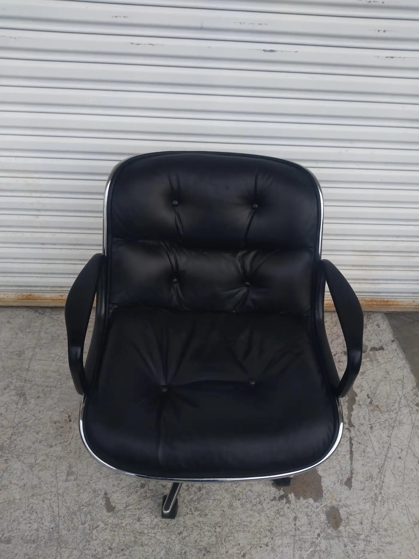 Premium leather office chair by Charles Pollock