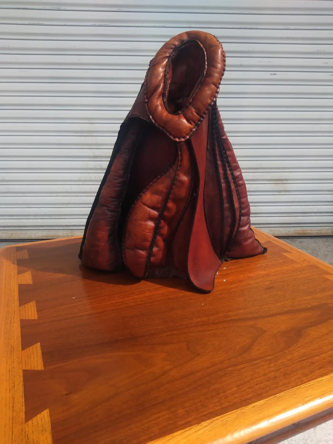 Deru style leather artwork sculpture