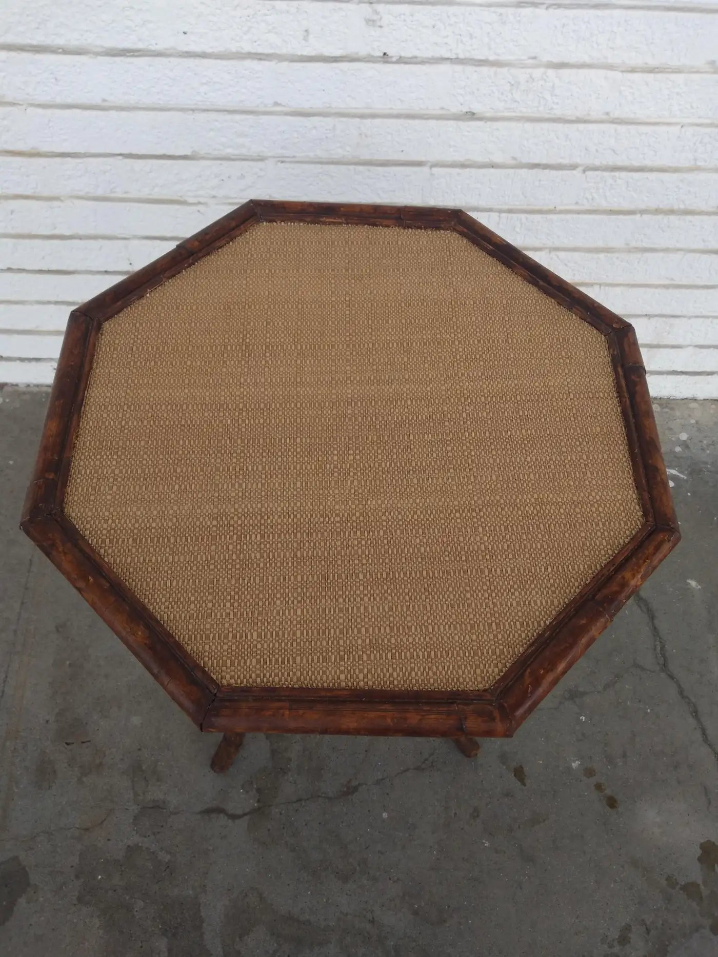 Decorative boho side table with octagon shape for home decor