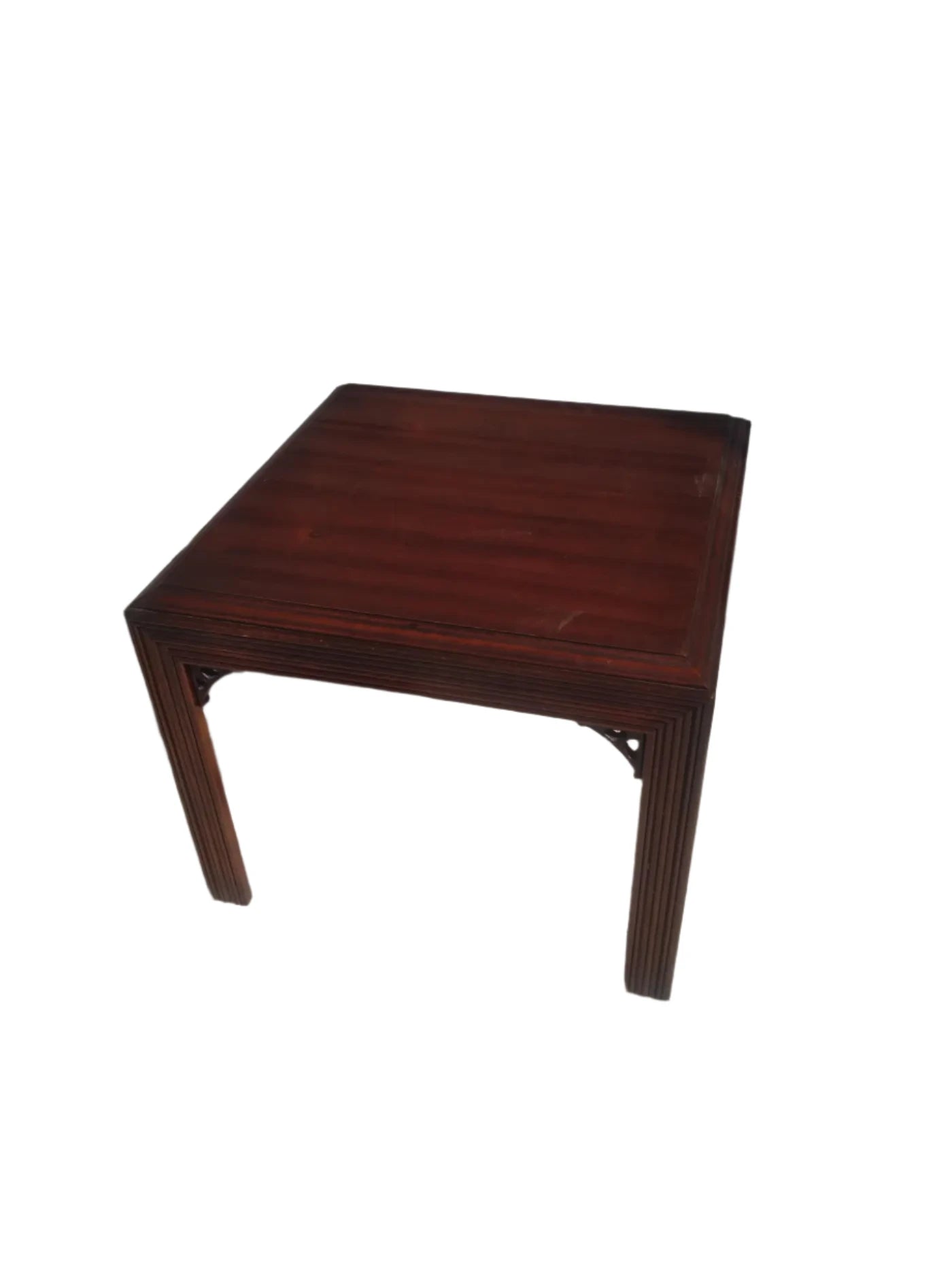 Walnut pencil reed accent table by Lane Furniture