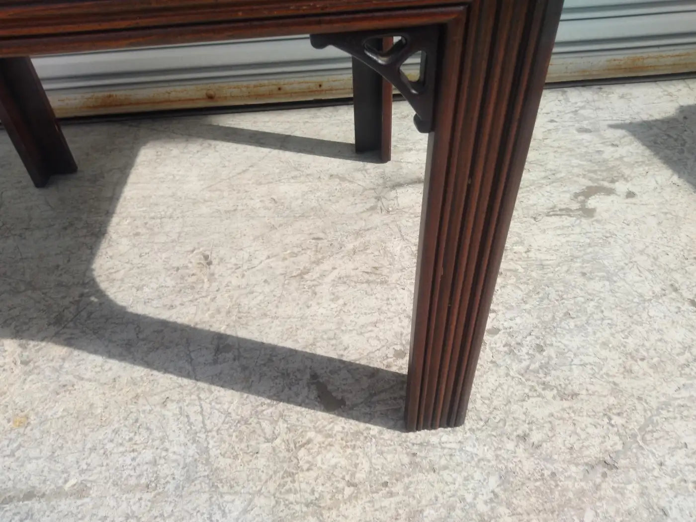 Lane Furniture side table with vintage pencil reed